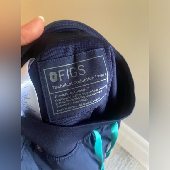 High wasted Zamora FREEx lined jogger scrub pants size xxs/p. - Picture 6 of 6